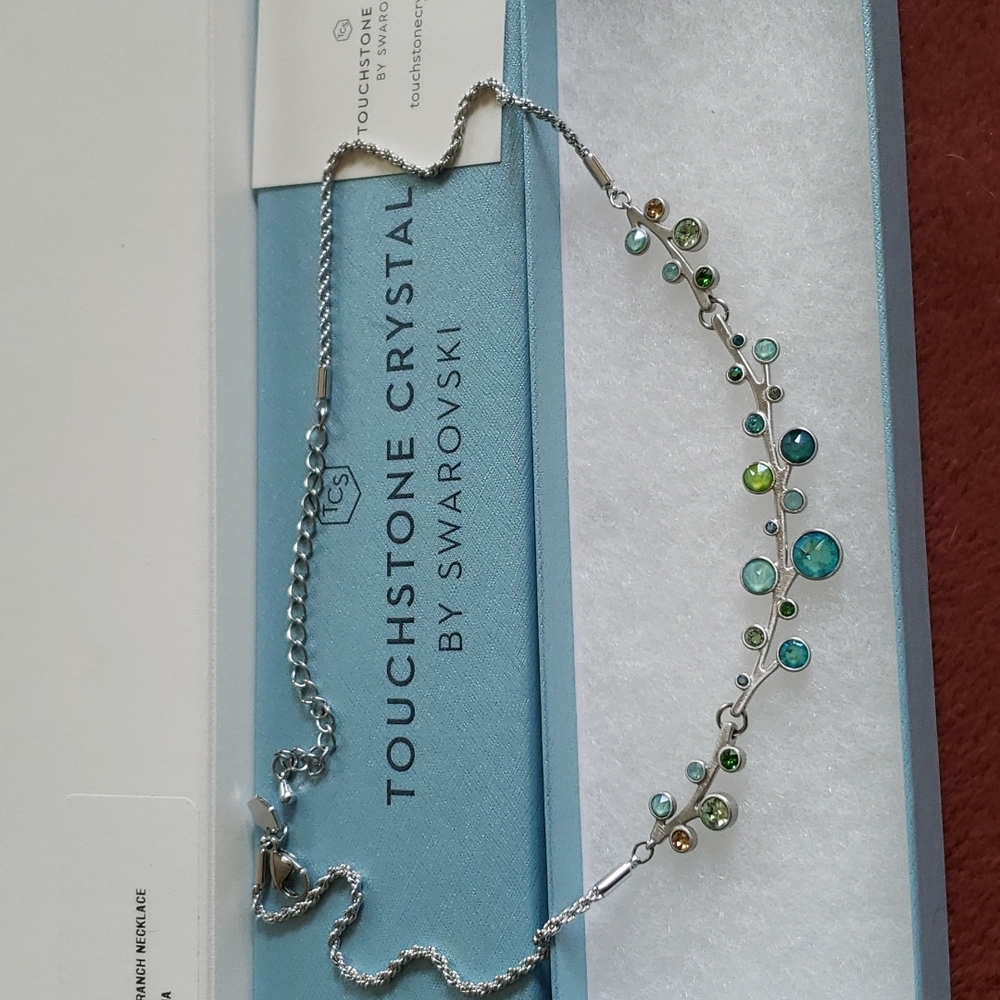 Touchstone Crystal Colorful Branch Necklace